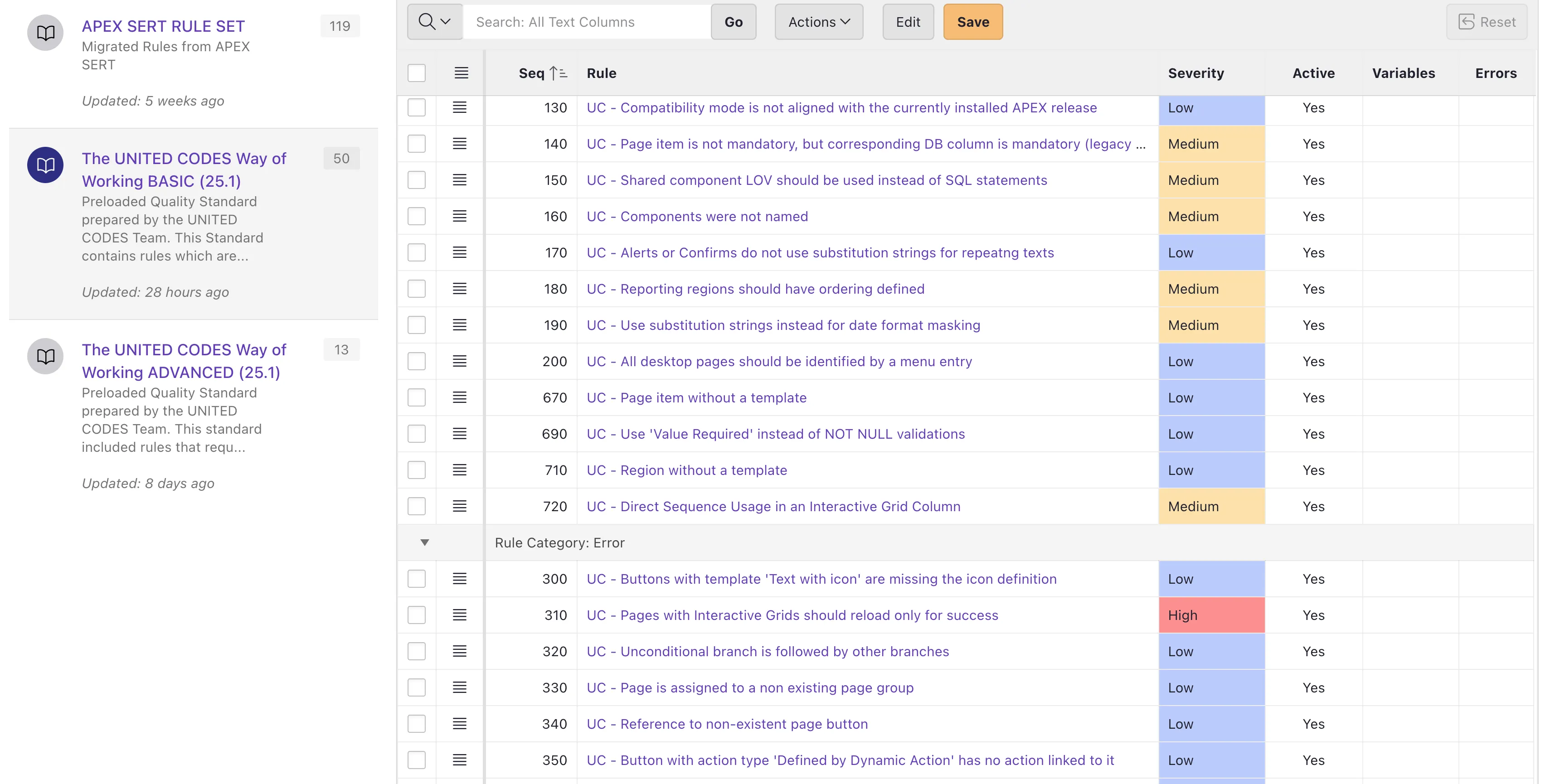 Quality Standards Management