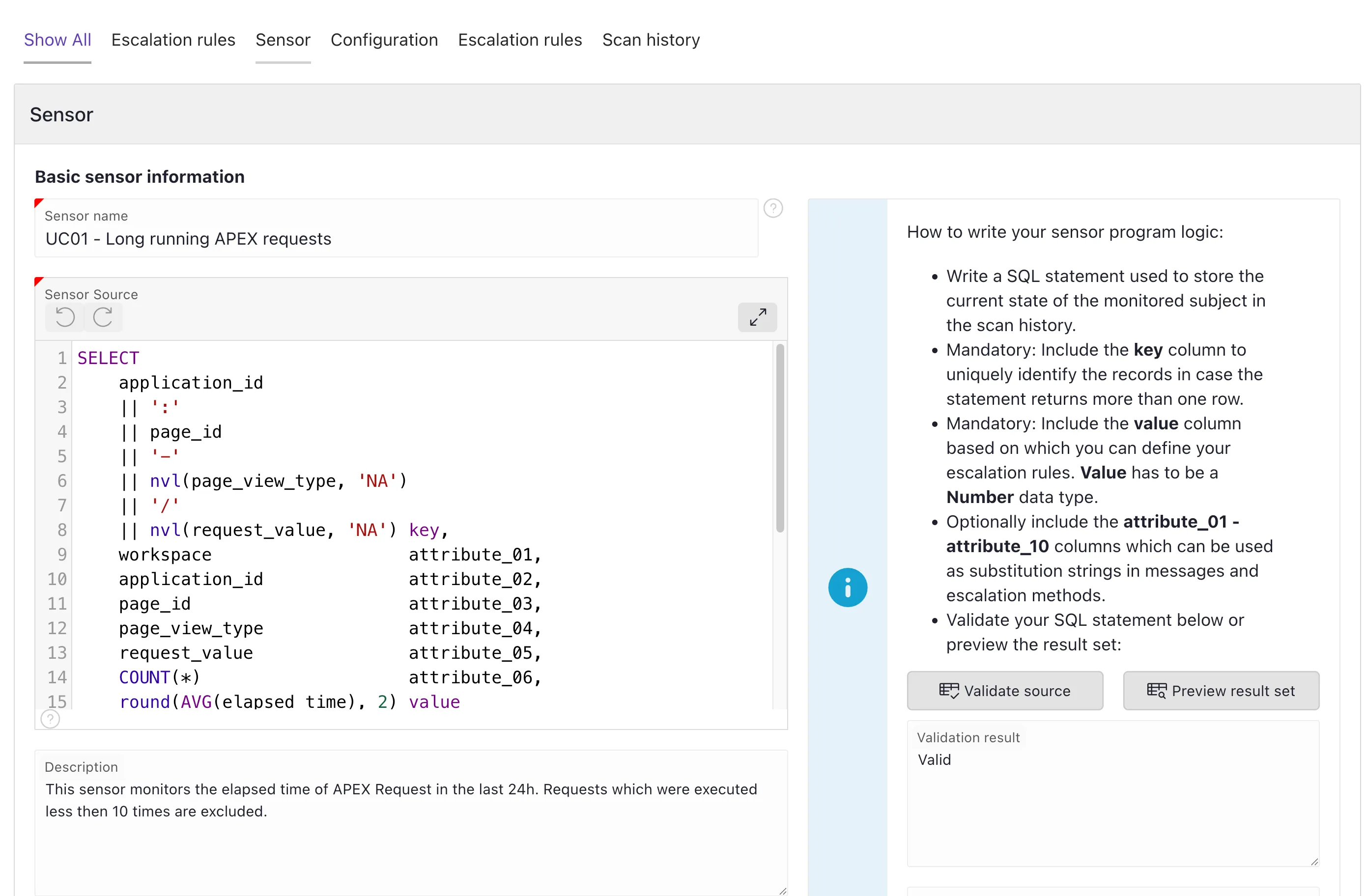 Watchtower Sensor Configuration